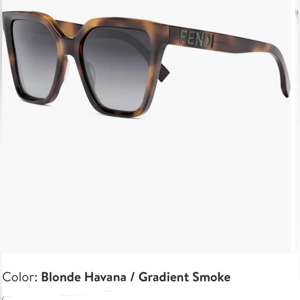 Fendi sunglasses tortoiseshell frame gray lenses